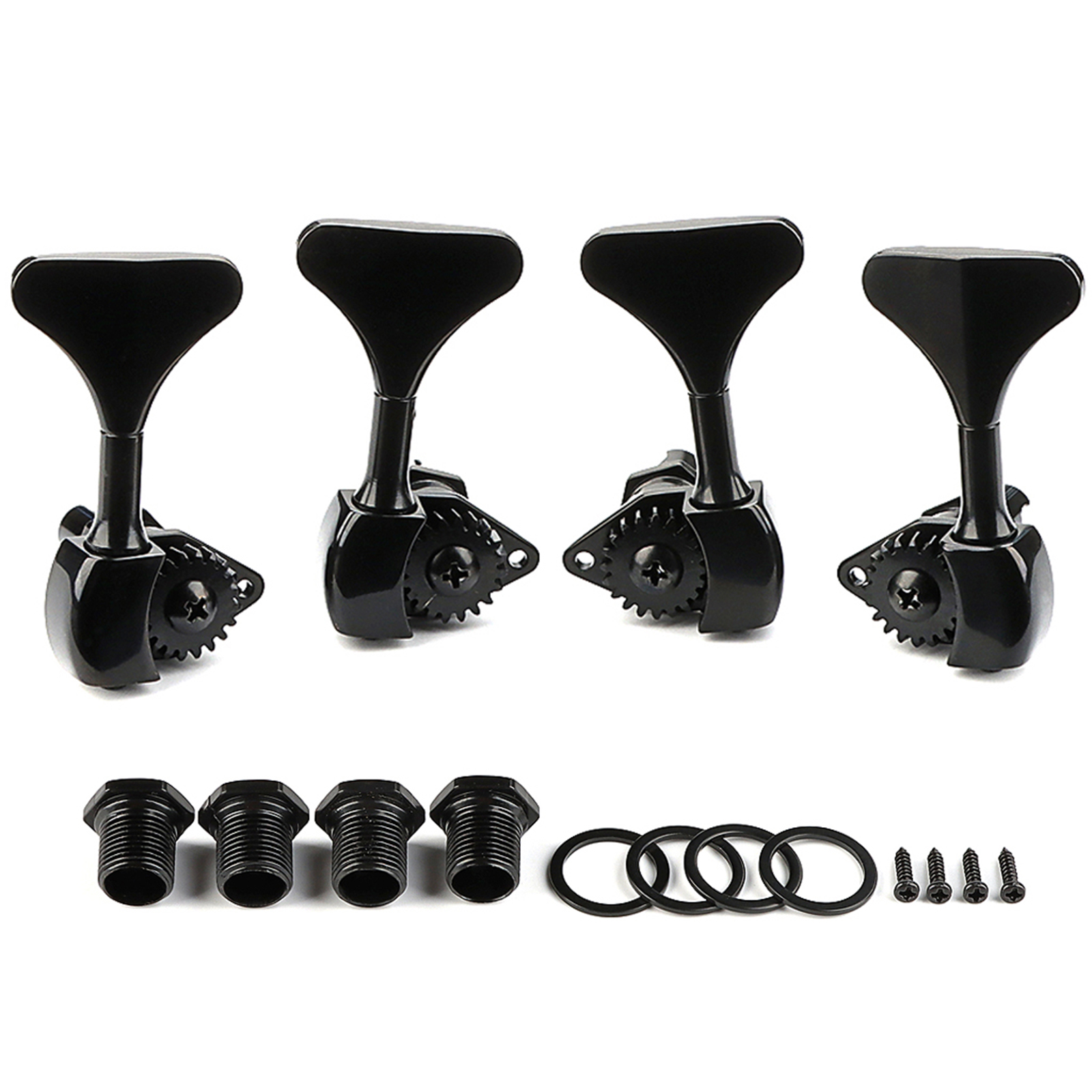 Electric Bass Tuner Peg 4 String Bass Machine Head Knobs Open Gear Bass Tuning Pegs for Electric Guitar Bass Hardware