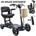 thumbnail image 1 of Exclusive 36 Miles  Long Range Medical Scooter, Foldable Portable Allowed on Airplanes - Stylish Sky Blue, 1 of 9