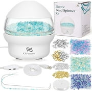 Electric Bead Spinner | Clay Bead Spinner | Seed Bead Spinner with 3171 PCS Jewelry Beads Set, Fast Beading Bead Spinner Machine for Jewelry Making (Patent Product)