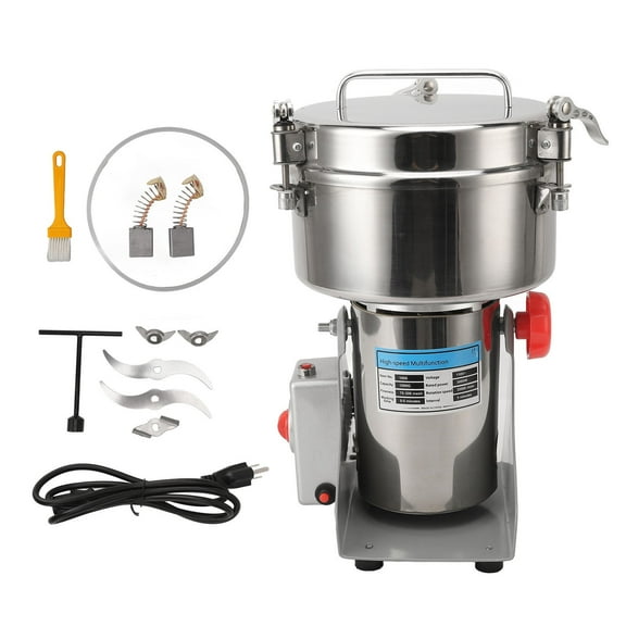 Multi Purpose 3000W Electric Grain Grinder - 1000g High-Speed Commercial Spice & Coffee Grinder, Stainless Steel Dry Mill for Wheat, Corn, Rice, Herbs, Beans - Easy Clean, 110V (Swing Type)