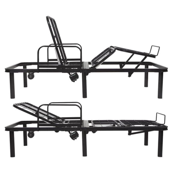 Vive Adjustable Bed Base Frame Twin – Electric Heavy-Duty Metal Platform with Head & Foot Incline, Remote Control, Dual USB Ports, Easy Assembly, Fits Hospital Mattress