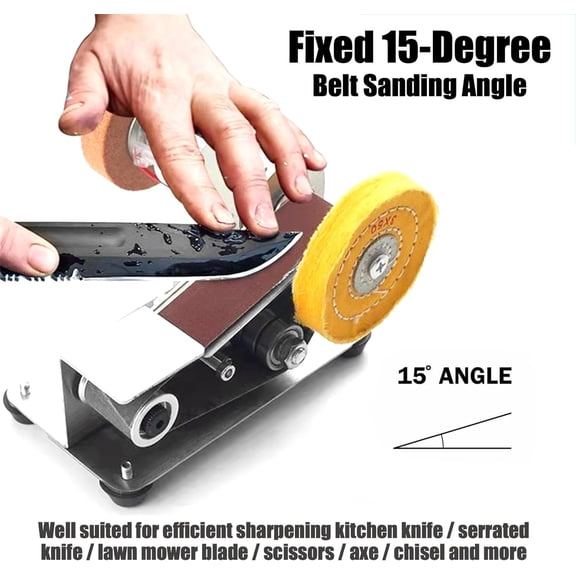 Electric Belt Sander Multifunctional Knife Sharpener 7 Speed Bench Grinder for Wood Metal Plastic Kitchen Scissors with 30  Belts