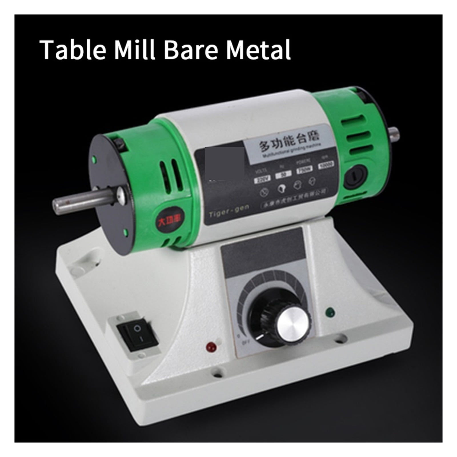 Electric Bench Polishing Grinding Machine Gem Jewelry Rock Grinder Desktop Lathe Polisher Adjustable Speed 0-10000RPM 750W