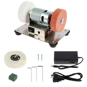 Electric Benchtop Mini Table Grinder 7 Speed 3000 to 6000 RPM All Copper Motor Polishing Buffing Machine with Grinding Wheels