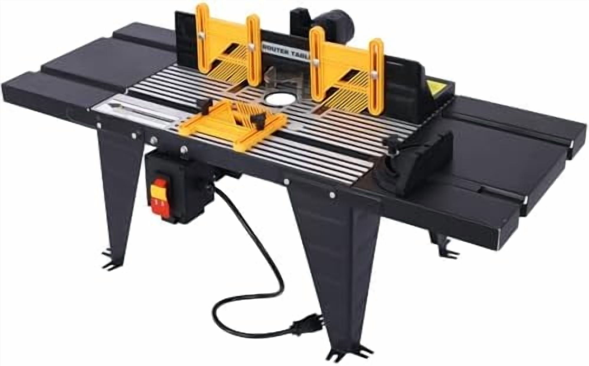Steel Router Table Top Electric Benchtop Router Table 34 in. x 13.5 in, Universal Benchtop ...