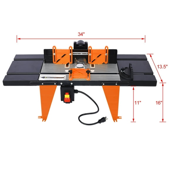 Electric Benchtop Router Table Wood Working Tool,black,orange color,Power Drills