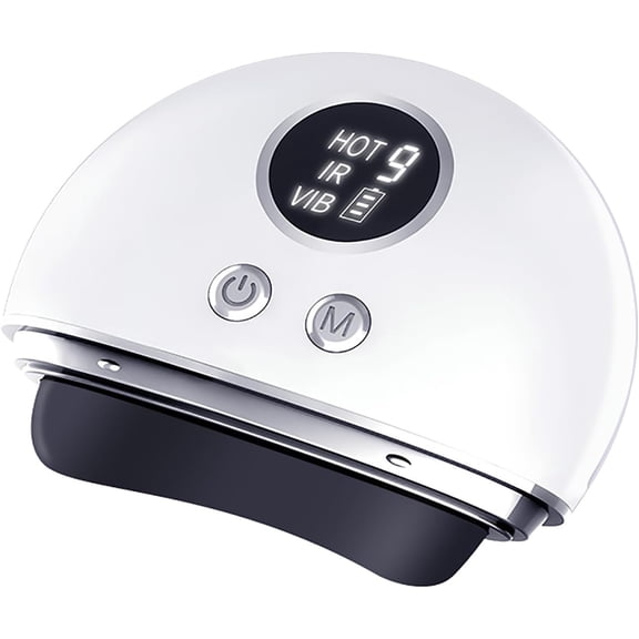 Electric Bian Stone Gua Sha Massager  LED Facial Scraping Board, 4 Modes 9 Levels Heating Vibration for Face Neck