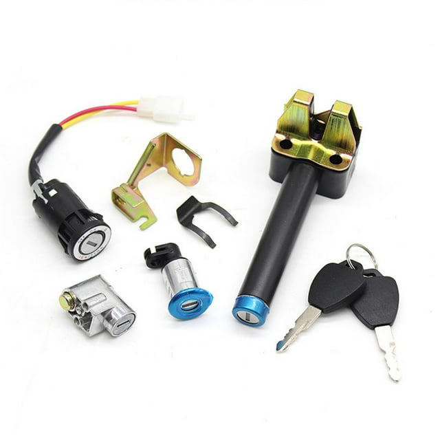 Electric Bicycle 3 Locks Battery Case Lock Power Switch Lock Seat