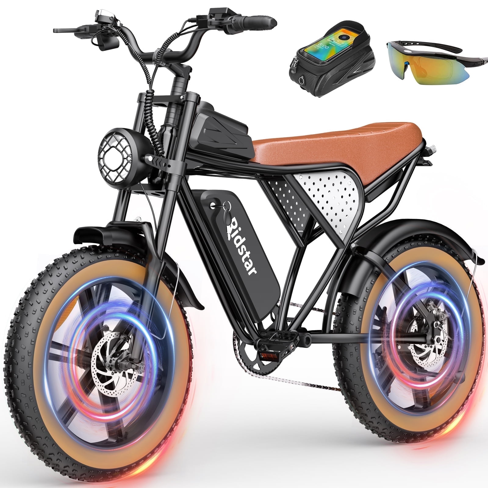 Electric Bicycle for Adults, 1000W MTB 30MPH Mountain Bike,48V 15.6AH Removable Battery,20" Fat Tire Electric Bike, All-Terrain Snow Sand off Road Ebike UL Certified