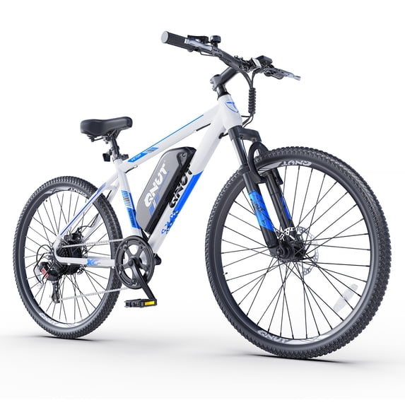 Electric Bicycle for Adults -QNUT Victor 4.0 , 350W, 26 inch, 21-Speed, 40 mile Range,3 Modes, Smart LCD, Dual Disc Brakes, UL 2849 Certified Black-Red