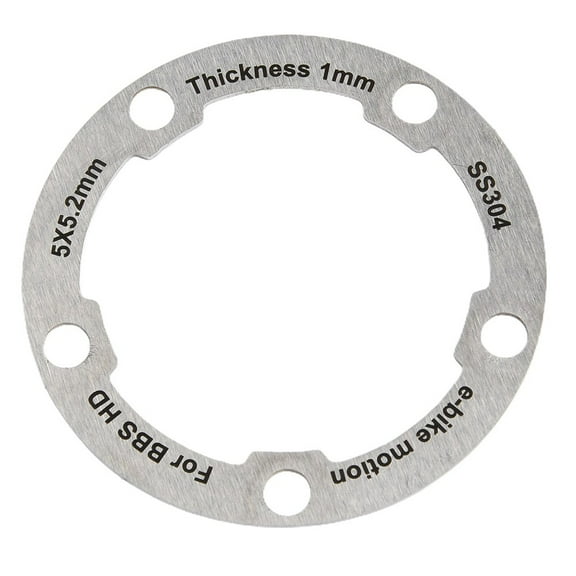 Electric Bicycle Chainring Washer Aluminum Alloy E-Bike Chain Ring Spacer Compatible For BBSHD/Mid/Drive Motor Components Replacement Parts Silver 58Mm
