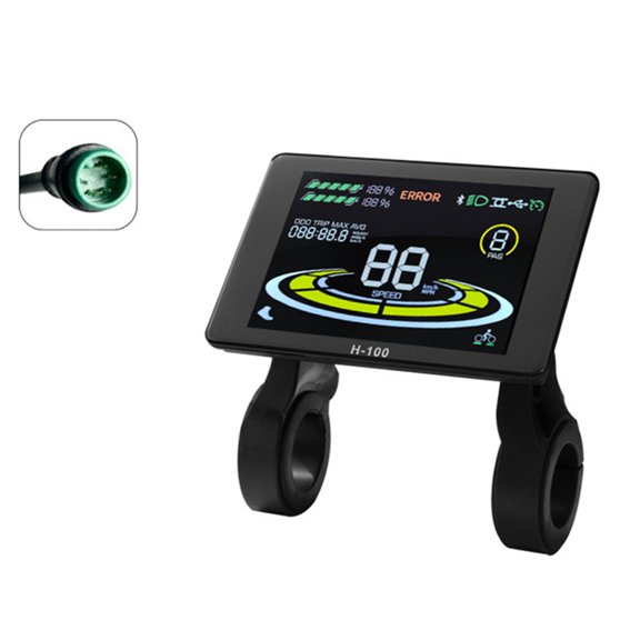 Electric Bicycle Display H-100 LCD Display Control 24V - 72V Speed Meter 5pin Speedometer Waterproof Connector