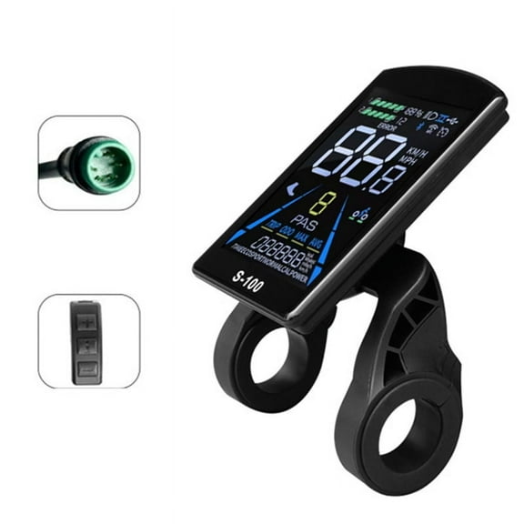 Electric Bicycle Display S-100 LCD Display Control 24V - 72V Speed Meter 5pin Speedometer Waterproof Connector