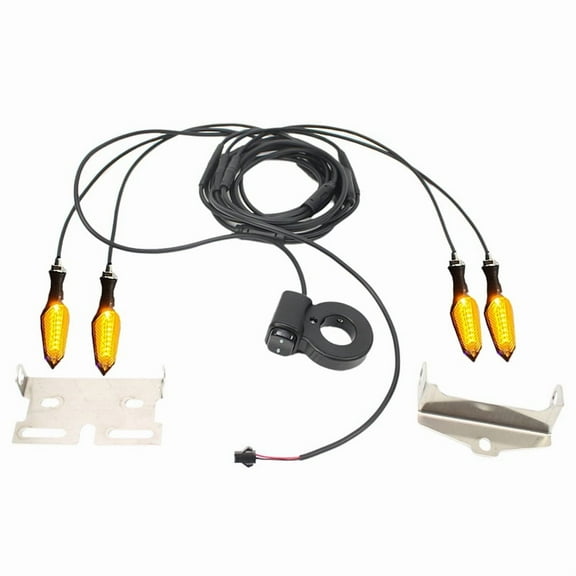 Electric Bicycle Ebike Turn Signal 36V 48V 52V 72V Waterproof Cable LED Flashing V04-36-72V