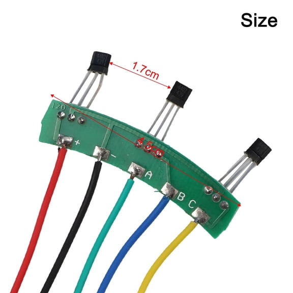 Electric Bicycle Hall Sensor PCB Board with Cable, 120 Brushless Motor Controller Sensor Board, for 3144 and 3413 Sensors, E-Bike and Scooter Repair Part