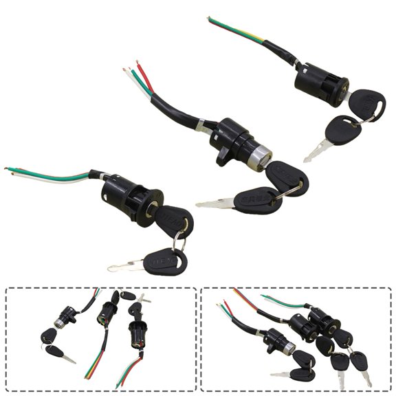 Electric Bicycle Ignition Switch Key Power Lock General-Portable Dust Proof Cycling Parts Electric Scooter Accessories 3 Options L Fangkenuo