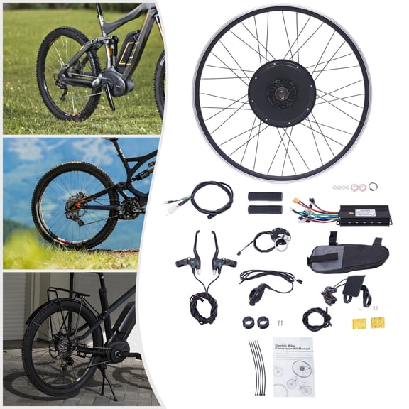 Electric Bicycle Motor Kit 48V 1000W Front/Rear Wheel Powerful Motor E-Bike Conversion Kit w/Display for 28"/ 29" and 700C Wheel of Bicycle