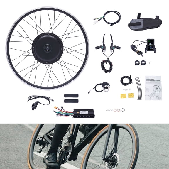 Electric Bicycle Motor Kit 48V 1000W Front Wheel Powerful Motor E-Bike Conversion Kit w/ Display