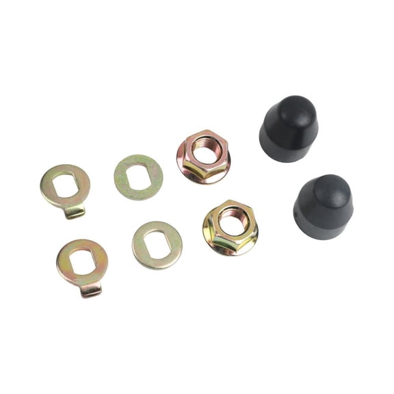 Electric Bicycle Motor Nut and Hardware Spacer Set, for M14 Self-Locking Alloy Steel Hardware for E-Bike Front and Rear Wheel, Simple Installation Replacement Parts, Black and Silver