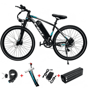Electric Bicycle for Adults, 750W Motor Mountain ebike, 26in 45Miles Range 20MPH 7 Speed Commuting ebike with 432Wh, UL 2849