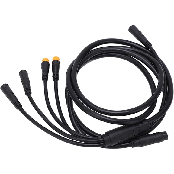 Electric Bike 1 to 5 Extension Cable Waterproof Main Wiring Harness For Controller Display Light Brake Throttle Modification Parts