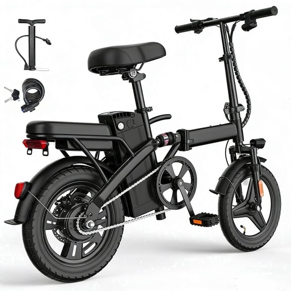 Electric Folding Bike for Teenager and Adults, 12AH Removable Battery 14" Electric Bike 500W Motor, 20+ Miles Range, Mini Ebike for City Commuter, UL2849