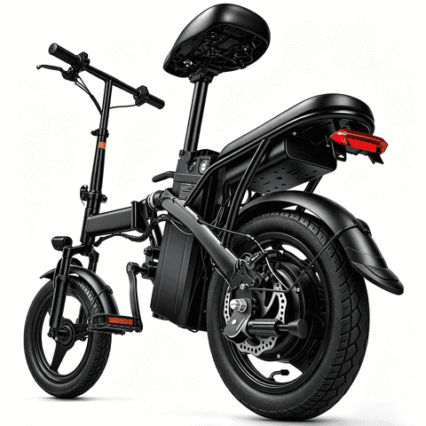 Electric Bike, 18 Mph Electric Bicycles, 350W Motor Foldable Ebike, 14" Tire E-bike for Adults, 36V 12Ah Battery, 15° Uphill, UL2849 Certified, 25 Miles PAS Range