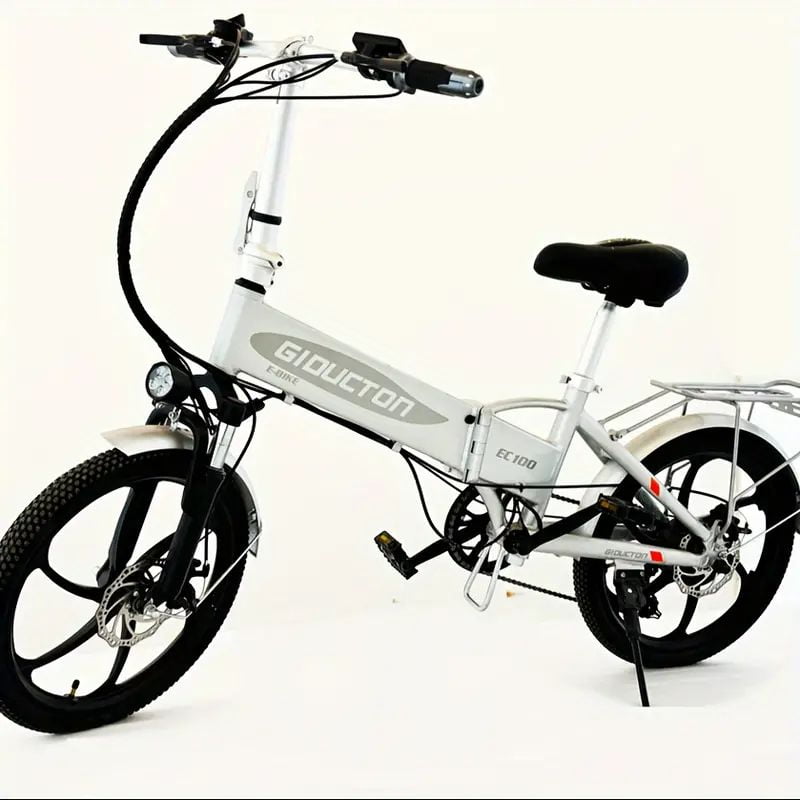 Electric Bike, 750W Motor 20MPH Max Speed, 48V 12AH Battery Folding Ebike, 20" Tire, Dual Disc Brakes, Commuter City 7-Speed Electric Bicycles E-Bike, For Adults And Teens With Pedals