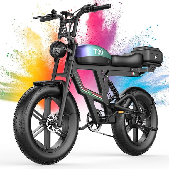 ASKGO Electric Bike for Adult , 2200W Peak 30MPH 100Miles Electric Mountain Bike , 48V 20AH Removable Battery, 7 Speed Electric Motorcycle, 20*4" Fat Tire Off Road E bike, NFC Unlock,UL2849