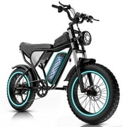 Ridstar Electric Bicycle for Adult,1500W 35MPH,48V 20Ah E-Bike,20’’Fat Tire,Full Suspension Mountain Bike UL2849