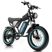 Ridstar Electric Bicycle for Adult,1500W 35MPH,48V 20Ah E-Bike,20’’Fat Tire,Full Suspension Mountain Bike UL2849