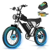 Electric Bike for Adult Ridstar, 1500W Motor 30MPH Mountain Bike ,20 inch Fat Tire Ebike,48V/20Ah Removable Battery, 7 Speed Hydraulic Brakes Motorcycle UL2849