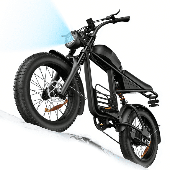 Electric Bike for Adults, 1000W Dirt Bike, 30MPH, 48V 15Ah E-Bike, 30-40 Miles Electric Bikecycle, 20" Fat Tire Off-Road Bike, All Terrain for Mountains, Snow, Sand, Road