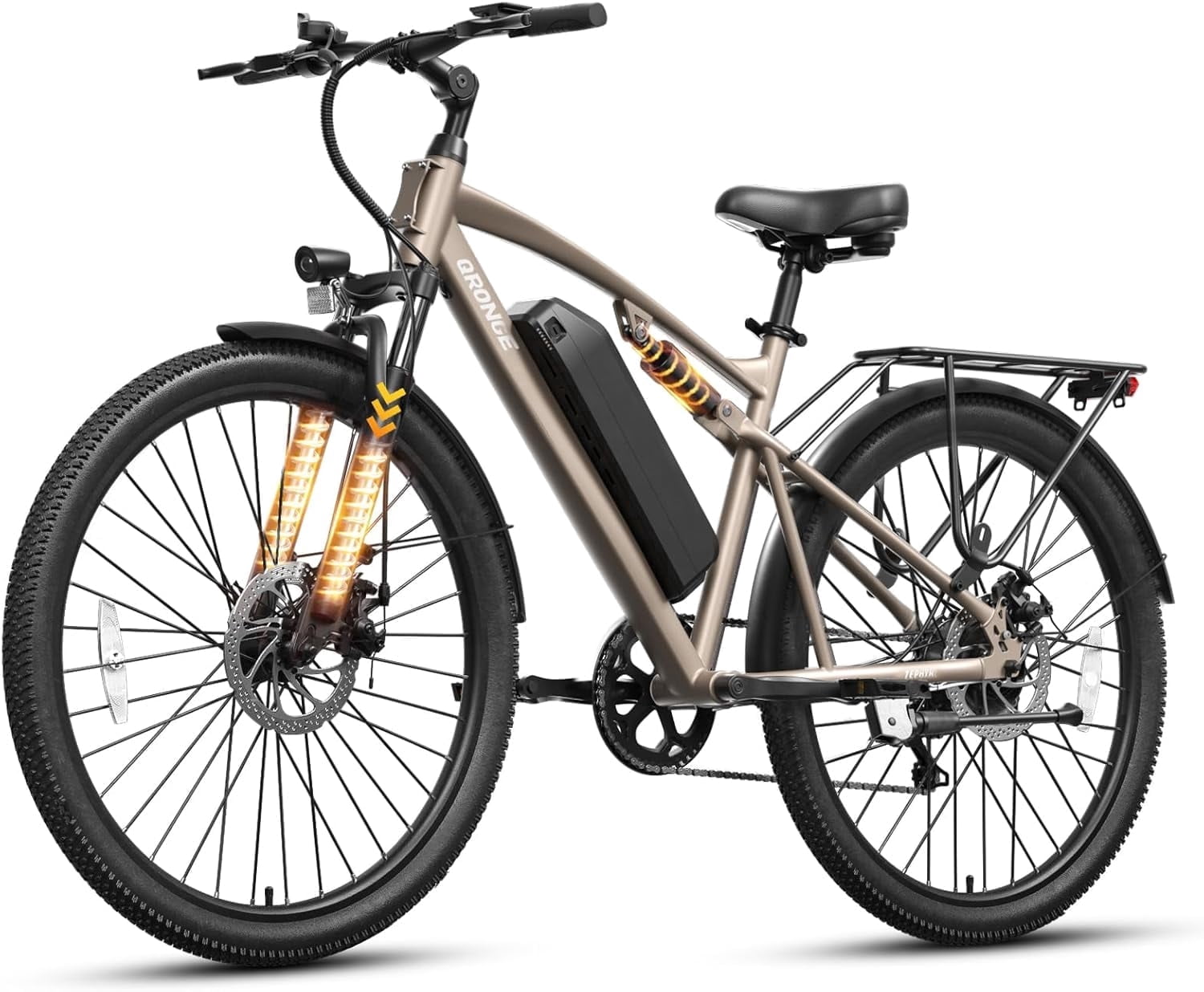 26" Electric Bikes for Adults 1000W Peak Motor up to 70 Miles Range 28 mph Max Speed Full Suspension Ebike 36V 13.5AH Removable Battery E-Mountain Bikes 7 Speed, Adjustable Handlebar, UL2849 by SGS