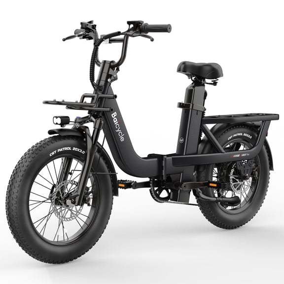 A02 Peak 1500W Ebike for Adult,48V 15.3Ah Removable Battery,30MPH,100 Miles Range, 20"×4 Fat Tire Ebike, UL2849 Certified,Black
