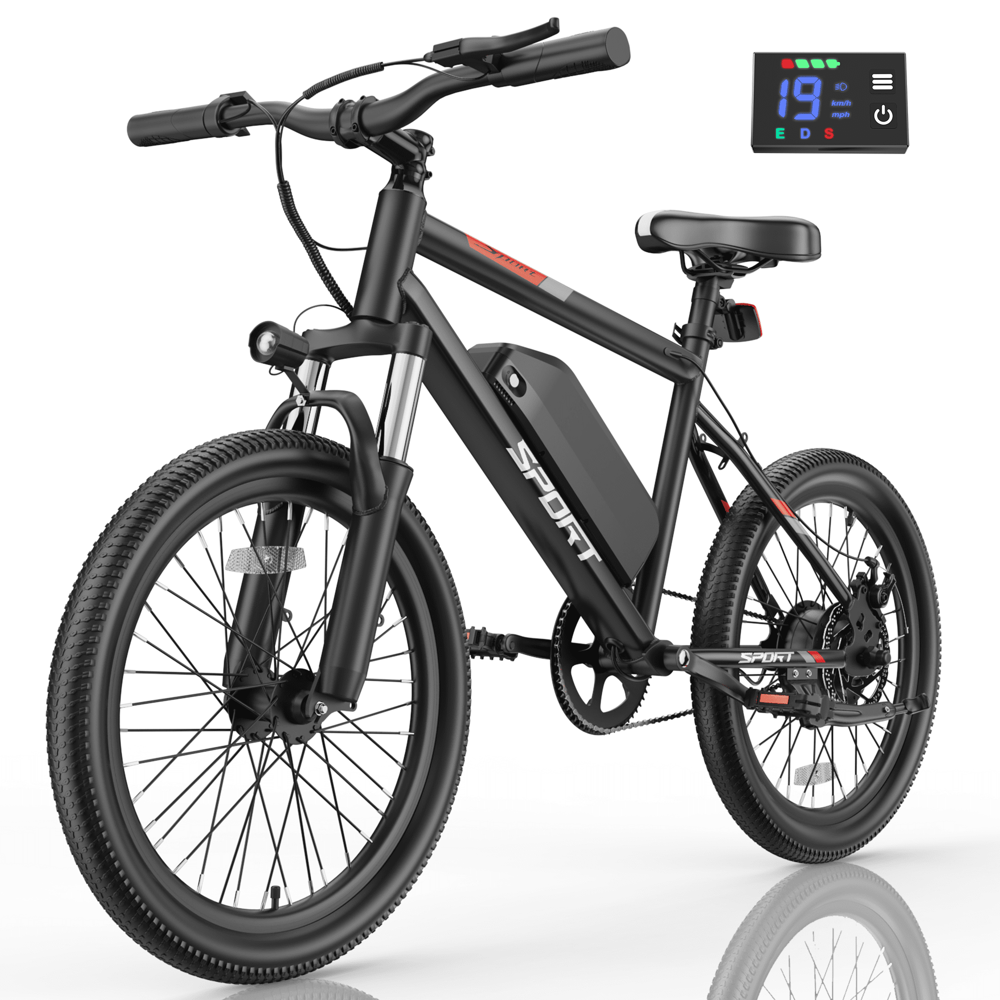 Electric Bike for Adults, 20" E Bike with 3-Speed, 750W Peak Adult Electric Bicycles for Womens & Man Commute, up 30 Miles Removable Battery Ebike, Max 19MPH