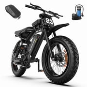 Helokeep MA-U 20" Fat Tire Bike for Adults, Class 2, 20 MPH, 750W Motor, 48V 17.5Ah UL 2849 Battery, Rear Hub Motor, Dual Disc Brakes, Black