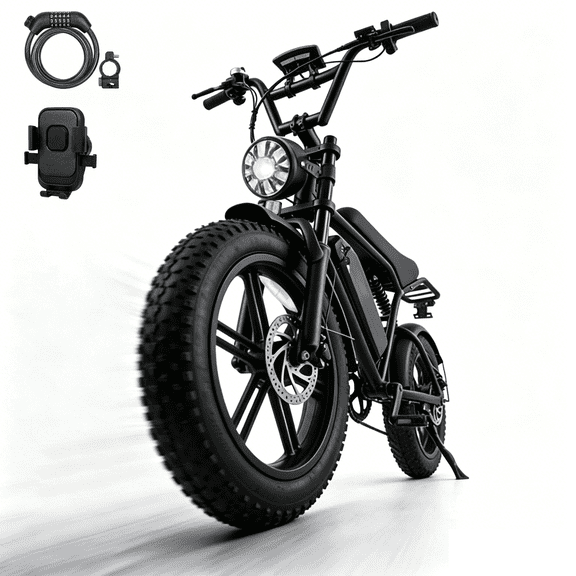 Electric Bike for Adults, 20" x 4” Fat Tire Electric Bicycle, 1500W Peak Motor 60 Miles, 48V 15Ah Removable Battery & 7 Speed Electric Mountain Bike , UL2849