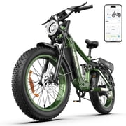 Electric Bike for Adults 26"x4.0" Fat Tire E-Mountain Bike 750W 48V 25Ah Speedometer UL2849 Class 3, Green