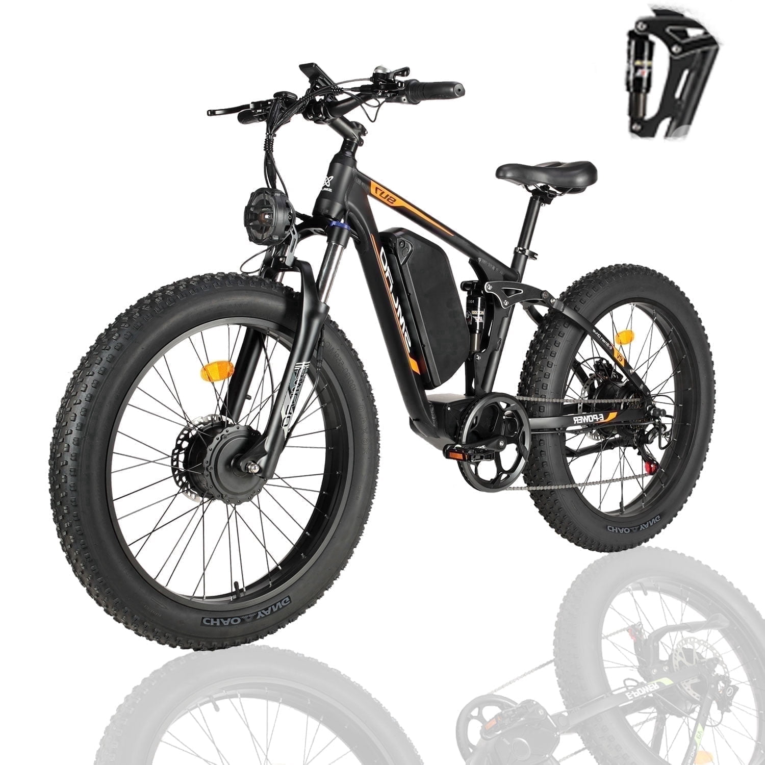 Electric Bike for Adults, 2000W Dual Motor 35MPH Fastest Ebike, 48V 22.4Ah Switchable RWD/AWD Ebike 26” Fat Tire Full Suspension 90 Miles, Nexusrider Dual Hydraulic Disc Brake 7 Speed