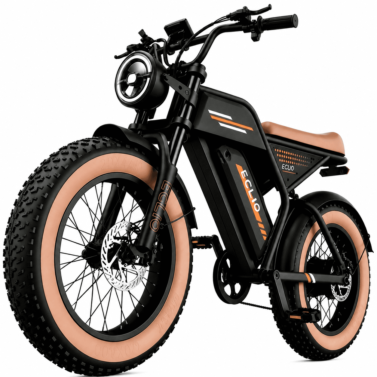 Electric Bike for Adults,20MPH, 48V 13Ah Battery 40-65Miles Ebike Moped Style, 20*4.0'' Fat Tire Electric Dirt Bike, Off Road Electric Bicycle with Full Suspension and 7-Speed