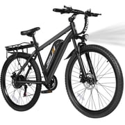 ESKUTE M200P Electric Bike for Adults, 21-Speed Gear 27.5" Mountain Ebike, 750W Motor 20MPH, 48V 13Ah, with NFC Unlock, Step Over E-Bicycle, Black with Fender & Rack & Lock, UL2849 Class 2