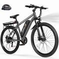 thumbnail image 1 of ESKUTE M200P Electric Bike for Adults, 21-Speed Gear 27.5" Mountain Ebike, 1200W Peak Brushless Motor 28MPH, 48V 13Ah, NFC Unlock, Step Over E-Bicycle, Gray with Fender & Rack and Lock, UL2849, 1 of 6