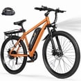 thumbnail image 1 of ESKUTE M200P Electric Bike for Adults, 21-Speed Gear 27.5" Mountain Ebike, 1200W Peak Brushless Motor 28MPH, 48V 13Ah, NFC Unlock, Step Over E-Bicycle, Orange with Fender & Rack & Lock, UL2849, 1 of 6