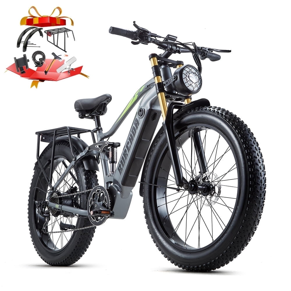 Electric Bike for Adults 26'', 1000W E-Mountain Bike 48V 30/20Ah UL2849 Removable Battery,Fat Tire Ebike up to 30MPH Off Road Beach Snow Electric Bicycles Full Suspension & Dual Hydraulic Disc Brakes