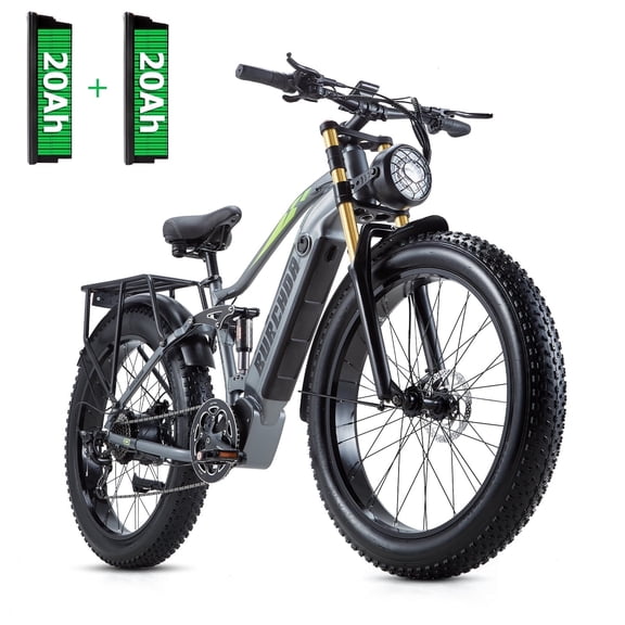 Electric Bike for Adults 26'', 1000W UL2849 48V 40Ah Removable Battery,Fat Tire Ebike up to 30MPH Off Road Beach Snow Electric Bicycles Full Suspension & Dual Hydraulic Disc Brakes E-Mountain Bike