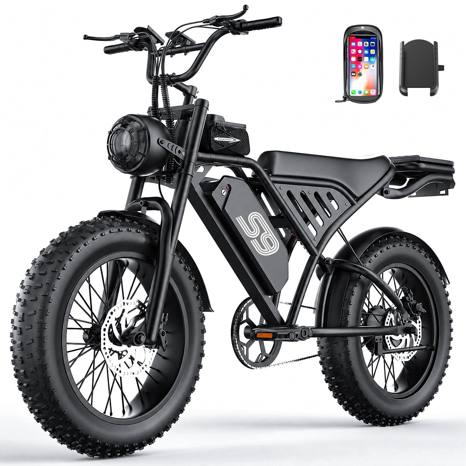 ASKGO 48V 20Ah Electric Bike for Adults, 2200W Peak 750W Fat Tire Off-Road Ebike, 30MPH & 75 Miles, Cargo Ebike,NFC Unlock Electric Dirt Bike,UL2849