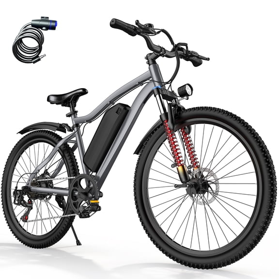 Electric Bike for Adults, 26" Commuter Ebikes with 7-Speed Gears, 25MPH, 720W Peak Motor, Removable Battery, 50 Miles Range, Electric Mountain Bicycle for All Terrain UL2849