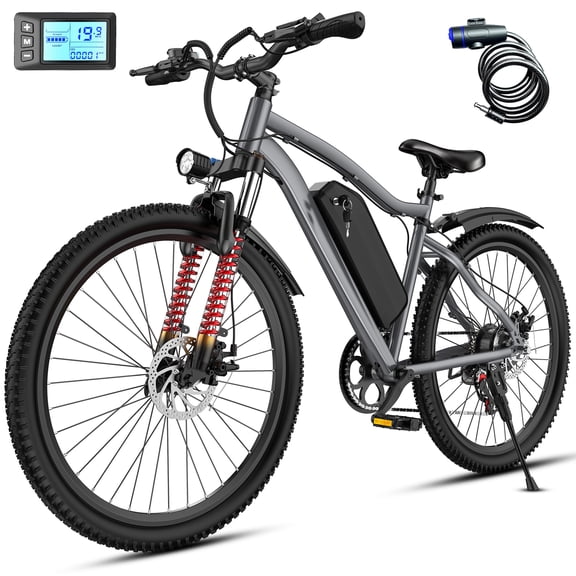 Electric Bike for Adults, 26" Commuter Ebikes with 7-Speed Gears, 25MPH Lightweight E Bike, 720W Peak Motor, 36V Removable Battery, 35 Miles Range, Electric Mountain Bicycle for All Terrain