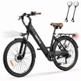 thumbnail image 1 of Actbest Electric Bike for Adults, 26 inch Step Thru Electric Bicycle, 22Mph Peak 750W Brushless Motor Ebike, with 7 Speed, Up to 50 Miles,Black with mirror, 1 of 4